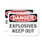 Signmission Explosives Keep Out Danger Sign, Plastic, 10in W x 7in L, 2PK OS-2PACK-DS-P-710-L-19351 - alternate 1